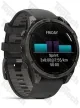 Garmin Fenix 8 47 Amoled Sapphire Carbon Gray DLC Titanium with Black Silicone