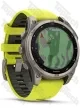 Garmin Fenix 8 47 Solar Sapphire Carbon Gray DLC Titanium with Amp Yellow/Graphite Silicone Band
